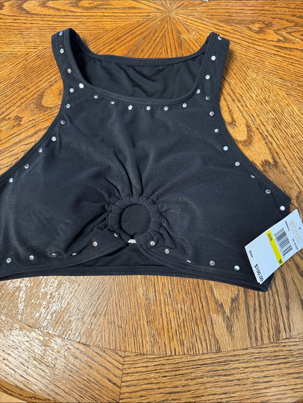 Michael Kors NWT Black Studded High-Neck SEXY Two-Piece Bikini - Picture 6 of 8